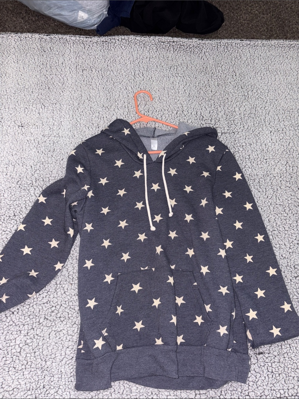 Alternative Navy Star-Print Hooded Sweatshirt